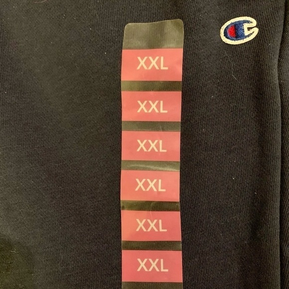 Champion Fleece Pants Plus Size XXL Navy with Metallic Waist Pockets & Cuffs NEW - Picture 12 of 13